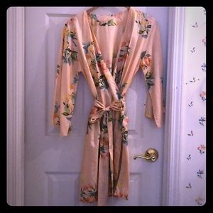 Peach Floral Robe